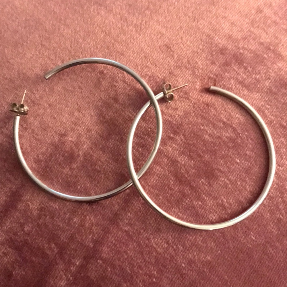 Tiffany & Co silver hoop earrings